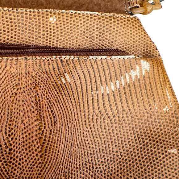 SONDRA ROBERTS VINTAGE HANDBAG Shoulder/ Crossbody w/ Tortoise Shell Chain - Picture 12 of 13